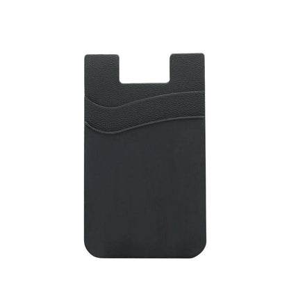 Silicone Phone Card Holder Double Layer Adhesive Wallet with 3M Backing - Pink