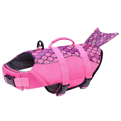 Pet Life Jacket Dog Swim Vest Outdoor Water Gear for Summer Swimming Activities - Grey S