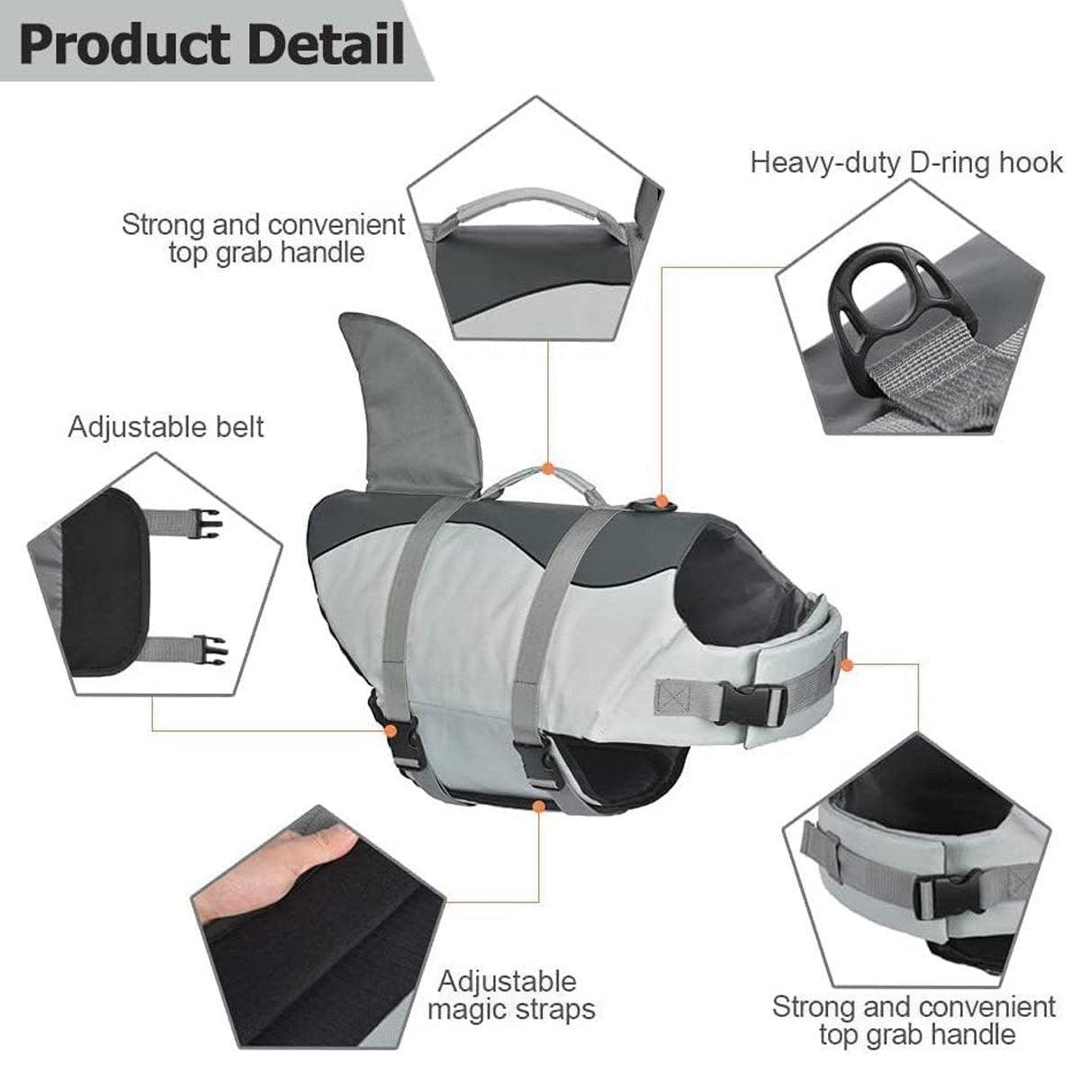 Pet Life Jacket Dog Swim Vest Outdoor Water Gear for Summer Swimming Activities - Pink M