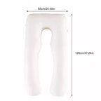 U-shaped All-Cotton Maternity Pillow Multifunctional Lumbar Side Sleep Cushion - Grey