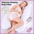 U-shaped All-Cotton Maternity Pillow Multifunctional Lumbar Side Sleep Cushion - Purple
