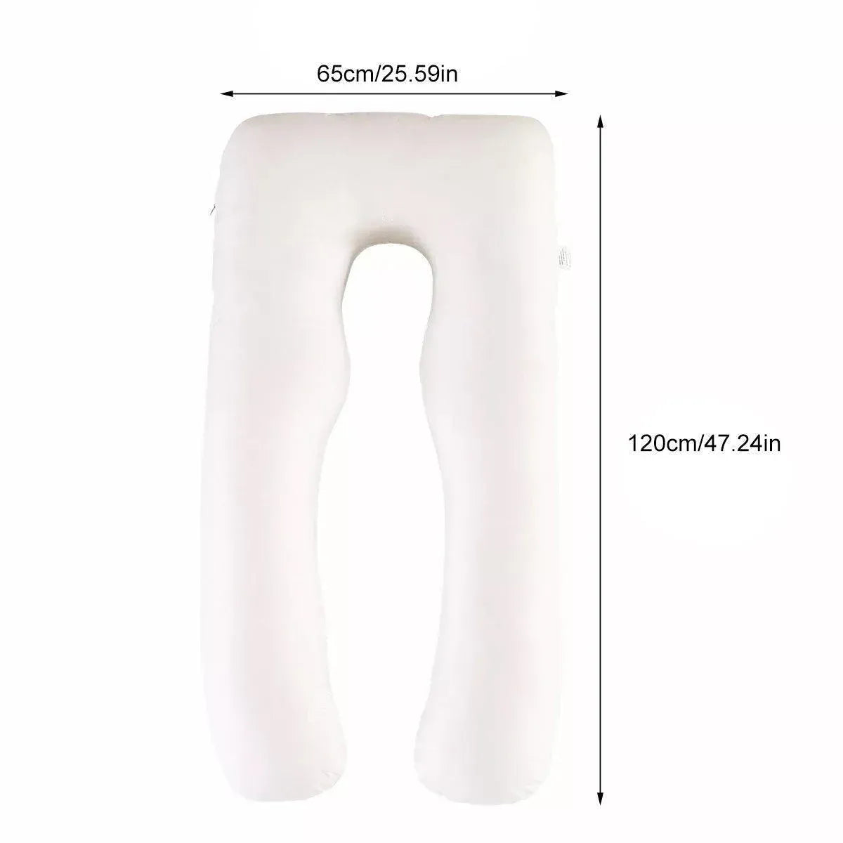 U-shaped All-Cotton Maternity Pillow Multifunctional Lumbar Side Sleep Cushion - Purple