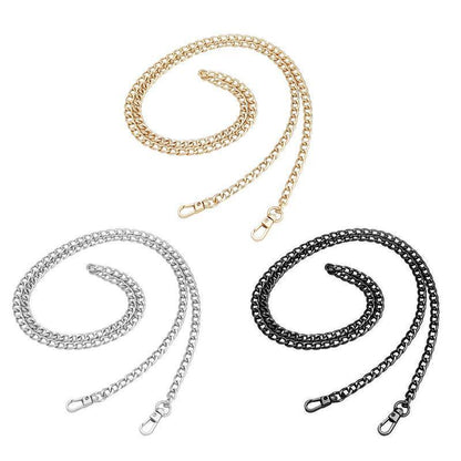 120cm Metal Handbag Shoulder Strap Bag Purse Chain Smooth Replacement Crossbody - Silver