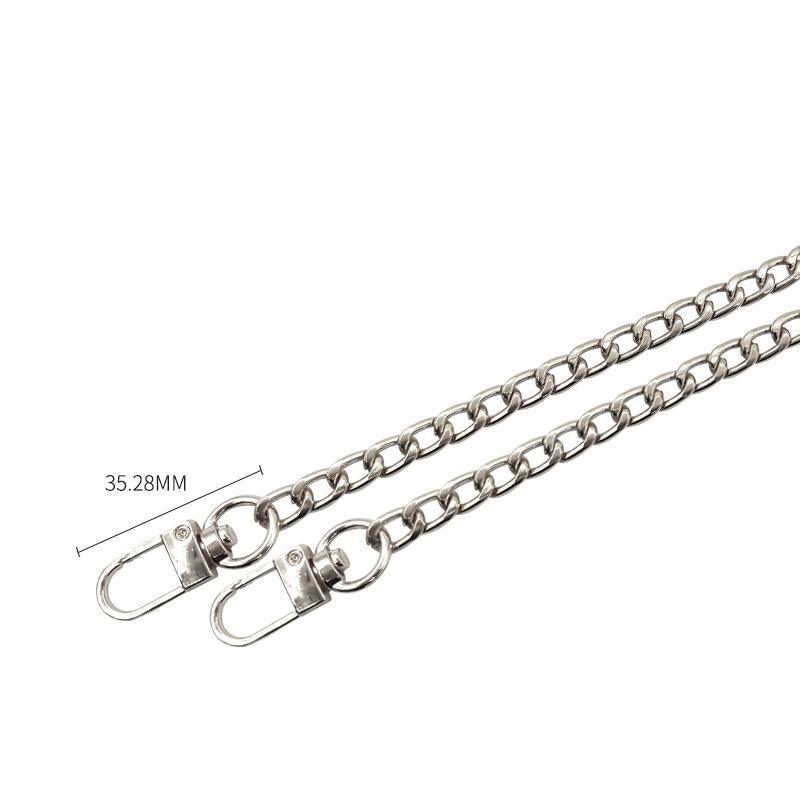 120cm Metal Handbag Shoulder Strap Bag Purse Chain Smooth Replacement Crossbody - Silver
