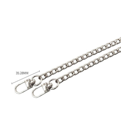 120cm Metal Handbag Shoulder Strap Bag Purse Chain Smooth Replacement Crossbody - Silver