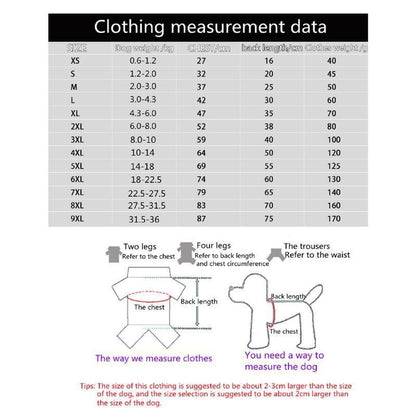 Pet Dog Clothes Hoodie Warm Winter Jumper Puppy Cat Clothing Coat Jacket Shirt - 2XL