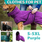 Dog Puppy HoodiesJacket Solid Coat Pet Winter Soft Warm Clothes S-5XL Purple - 2XL