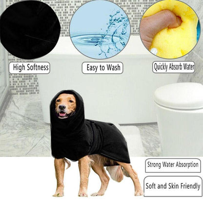 Dog Puppy HoodiesJacket Solid Coat Pet Winter Soft Warm Clothes S-5XL Purple - 3XL