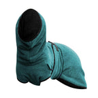Dog Puppy Hoodies Jacket Solid Coat Pet Winter Soft Warm Clothes S-5XL Lake Blue - S