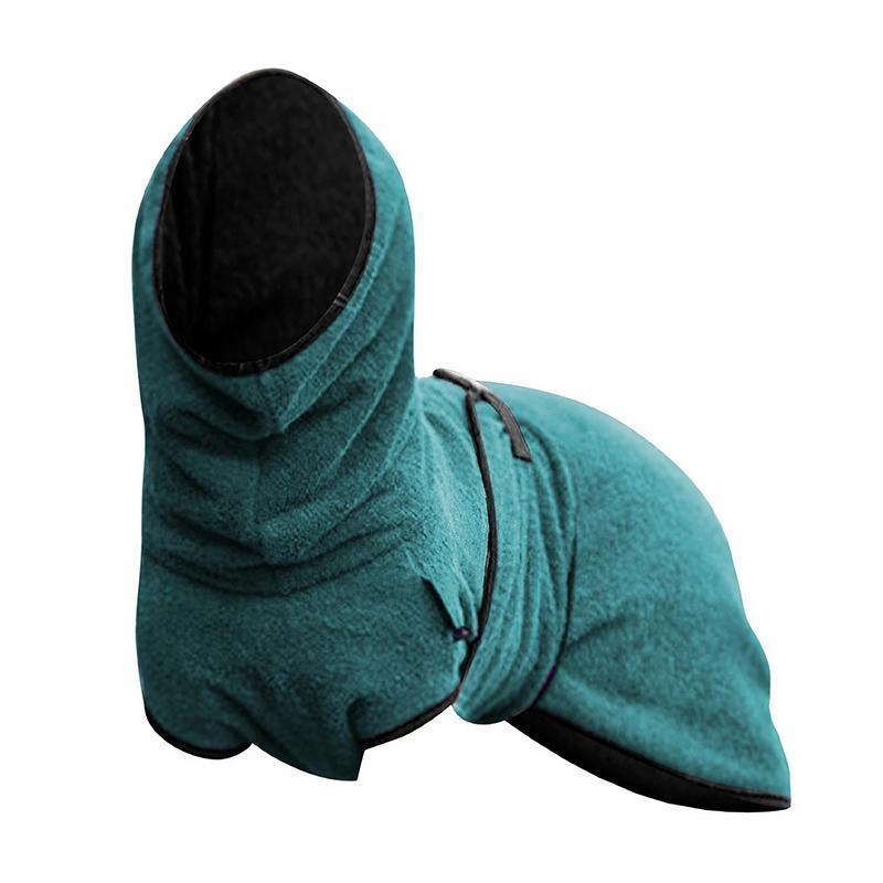 Dog Puppy Hoodies Jacket Solid Coat Pet Winter Soft Warm Clothes S-5XL Lake Blue - M