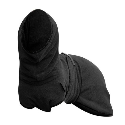 Dog Puppy Hoodies Jacket Solid Coat Pet Winter Soft Warm Clothes S-5XL Black - XL