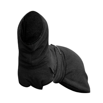 Dog Puppy Hoodies Jacket Solid Coat Pet Winter Soft Warm Clothes S-5XL Black - 2XL