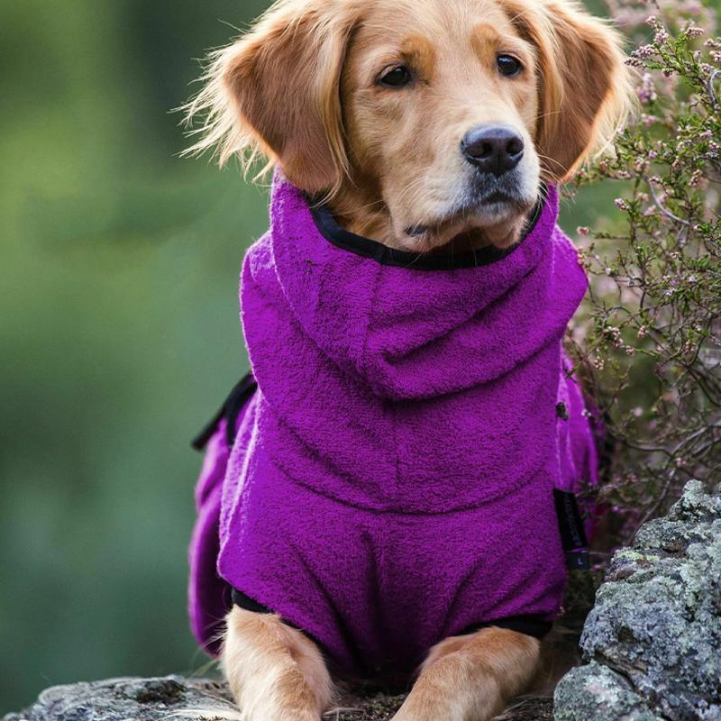 Dog Puppy Hoodies Jacket Solid Coat Pet Winter Soft Warm Clothes S-5XL Black - 5XL