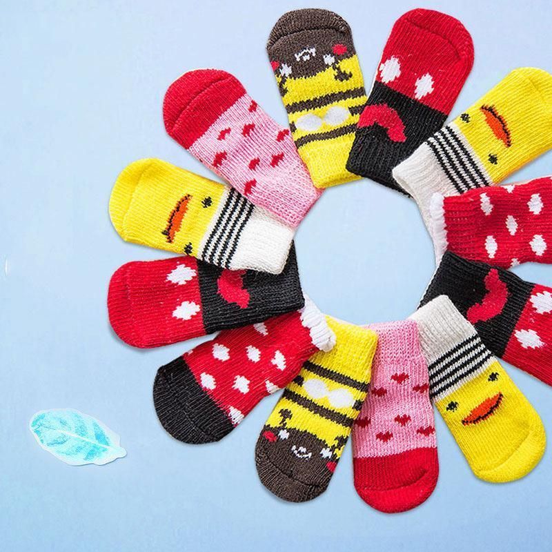 Dog Socks Non-Slip Grip Slip Anti-Slip - Puppy Cat Pet Shoes Slippers S Size - Red Mickey