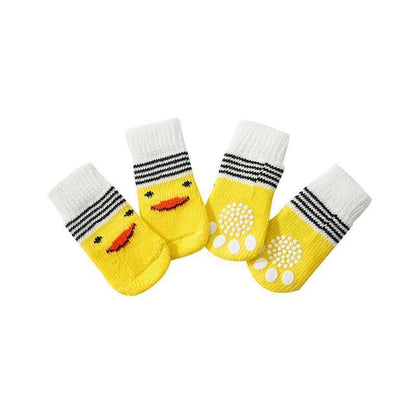 Dog Socks Non-Slip Grip Slip Anti-Slip - Puppy Cat Pet Shoes Slippers M Size - Water green ripples