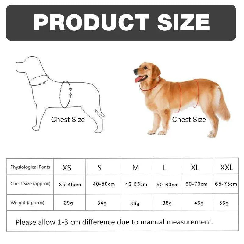 Washable Female Pet Dog Cat Nappy Diaper Physiological Pants Panties Underwear Red - XL