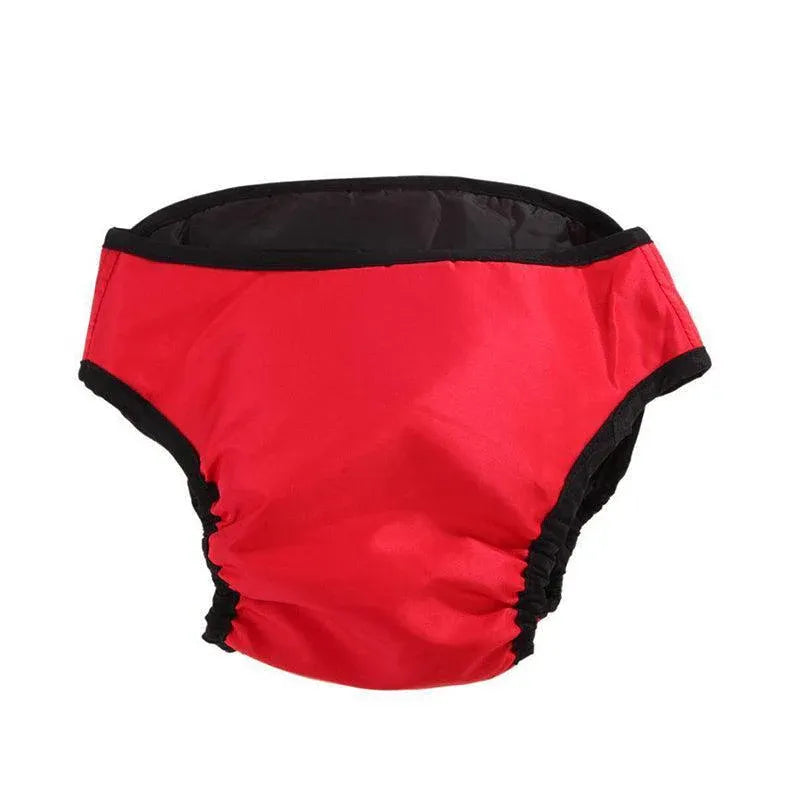 Washable Female Pet Dog Cat Nappy Diaper Physiological Pants Panties Underwear Red - XL