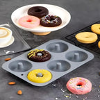 6PCS Silicone Cake Mould Set Baking Pans Nonstick Cupcake Cookie Tools Reusable - Pink