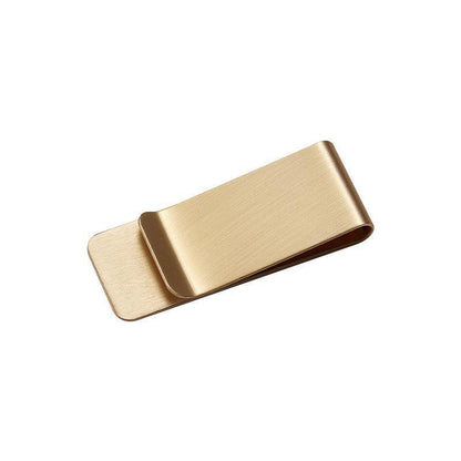 Clip Note Business Card Holder Stainless Steel Mens Wallet Metal - Silver