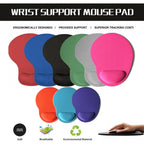 Comfort Mouse Pad with Built In Wrist Support Non Slip Ergonomic Mice Mat - Lake Blue