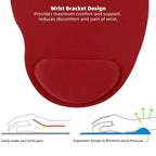 Comfort Mouse Pad with Built In Wrist Support Non Slip Ergonomic Mice Mat - Lake Blue