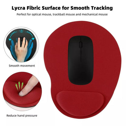 Comfort Mouse Pad with Built In Wrist Support Non Slip Ergonomic Mice Mat - Orange