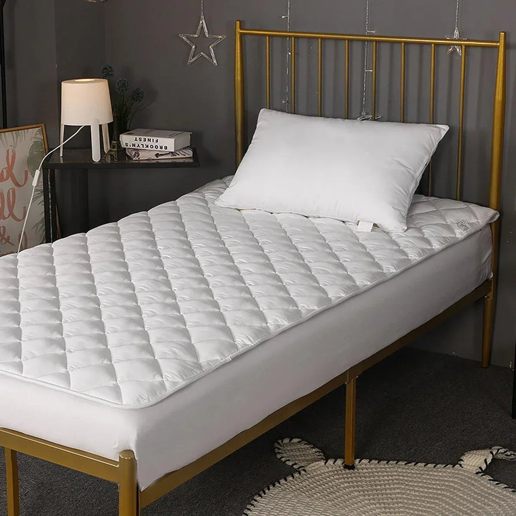 Hotel Mattress Comfort Pads Fabric Bedding Topper Mattress Protectors Cover - 107x203cm-Brushed