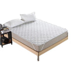 Hotel Mattress Comfort Pads Fabric Bedding Topper Mattress Protectors Cover - 153x203cm-Plain