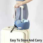 Travel Neck Pillow Memory Foam U Shape Grey Cushion for Airplane Train Support - Grey