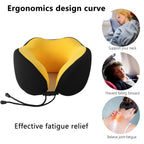 Memory Foam U Shaped Neck Pillow Travel Portable Office Nap Support Pillow - Green