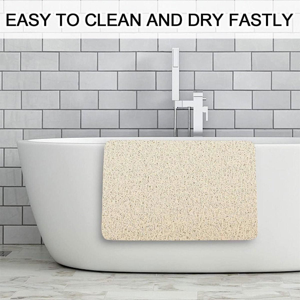Anti Slip Bathroom Mat Non Slip Shower Floor Mat Quick Dry Soft Comfortable Rug - Grey-40x60cm