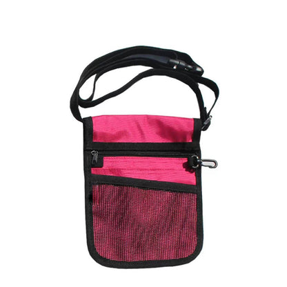 Nurse Pouch Waist Bag Medical Tool Organizer Pocket Belt with Keyring - Purple