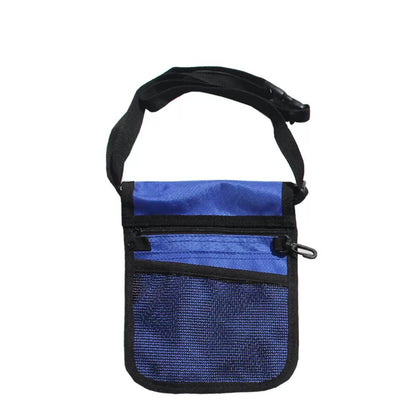 Nurse Pouch Waist Bag Medical Tool Organizer Pocket Belt with Keyring - Light Blue