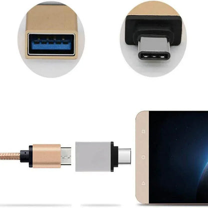 USB Type-C to USB 3.0 Adapter OTG Converter for Phone Tablet Laptop - Blue
