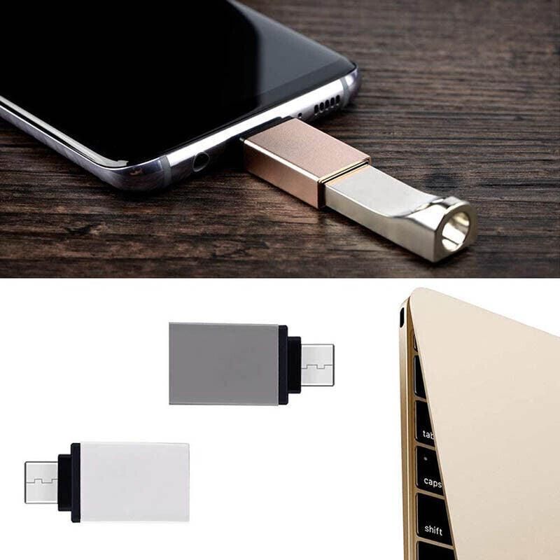 USB Type-C to USB 3.0 Adapter OTG Converter for Phone Tablet Laptop - Blue