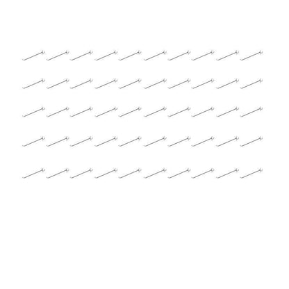 50X Pegboard Hooks Metal Panel Valcano Peg Board Hook Steel 50 100 150 200 Mm - 10CM