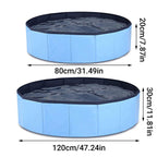 Pet Swimming Pool Foldable Portable Pool for Dogs Outdoor Summer Play - Red-120x30cm