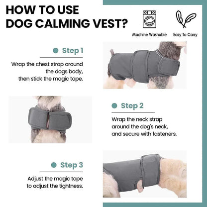 Pet Comfort Dog Relief Vest Jacket Soft Anxiety Coat for Small Medium Large Dogs - S