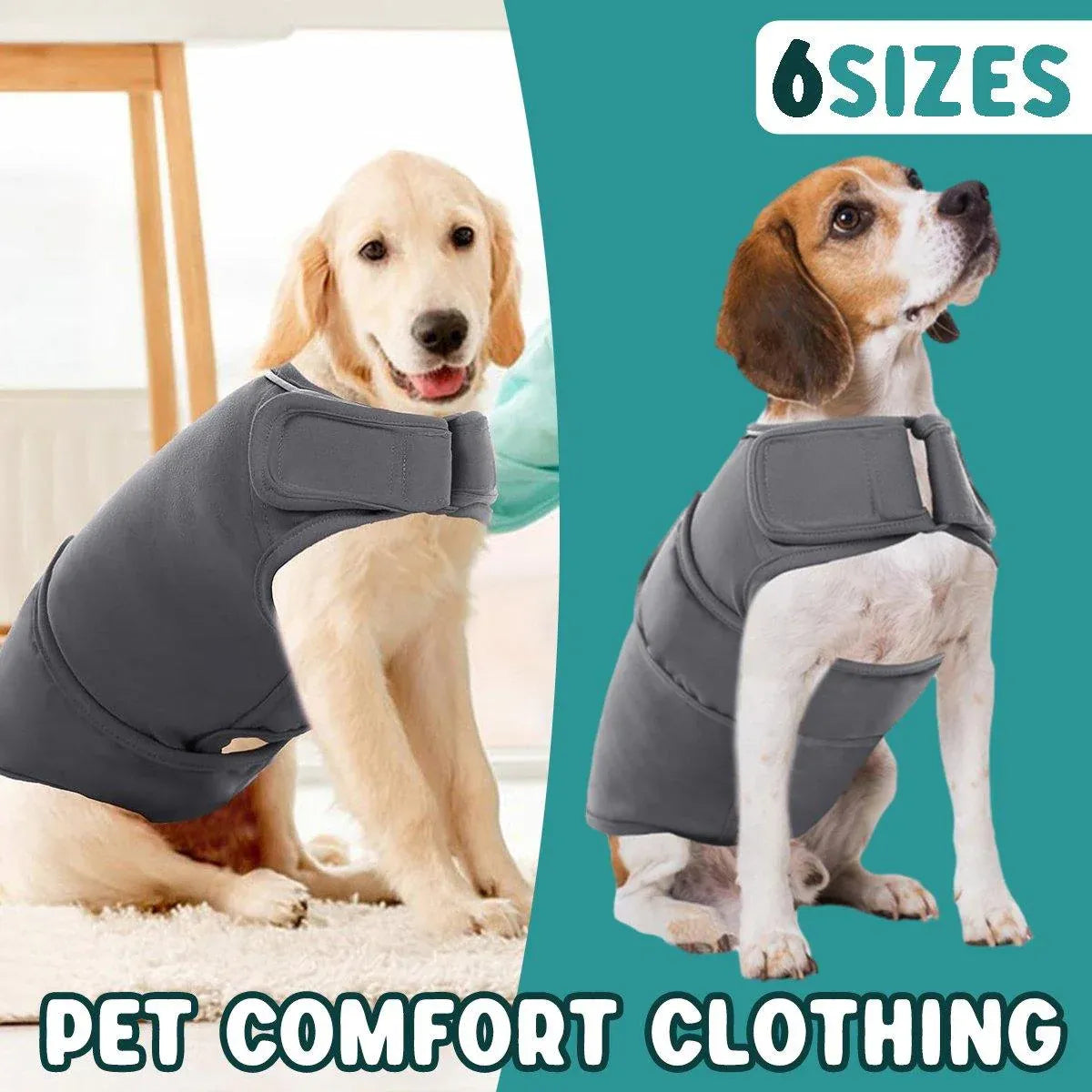 Pet Comfort Dog Relief Vest Jacket Soft Anxiety Coat for Small Medium Large Dogs - S