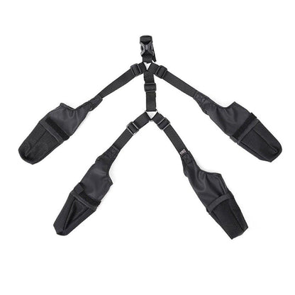 Dog Adjustable Suspender Boots Waterproof Dog Shoes Anti-Slip Pet Paw Protector - M