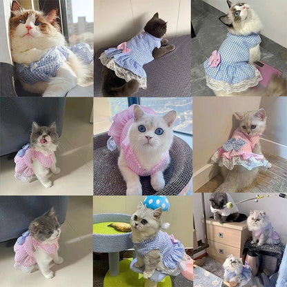 Cute Small Dog Dress Puppy Clothing Pet Apparel for Summer Fashion Outfit - Pink - L