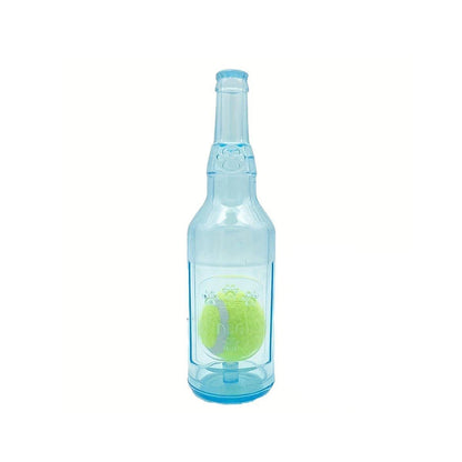 Durable Pet Teething Resistant Tennis Ball Wine Bottle Chew Toy for Dogs Play - Red-L
