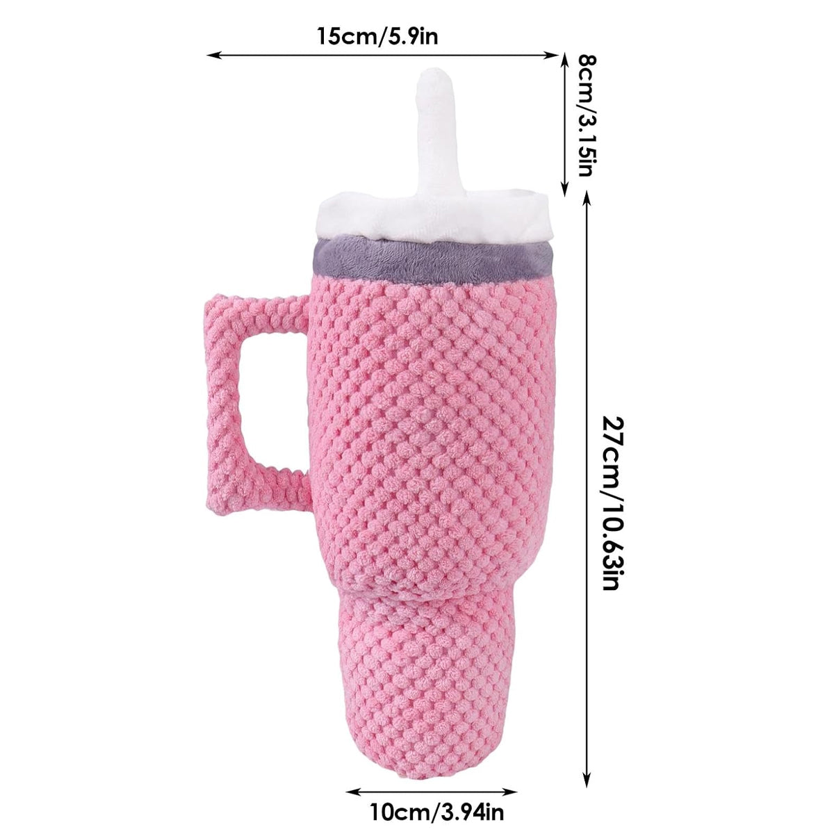 Dog Squeaky Toy Stuffed Water Cup Toy Plush Cup Chew and Supplies Training Pet