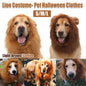 Lion Costume Mane Wig Large Dog Fancy Dress Up Party for Pet Halloween Clothes - Light Brown-L