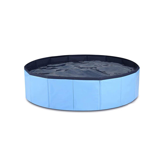 Pet Swimming Pool Foldable Portable Pool for Dogs Outdoor Summer Play - Blue-120x30cm