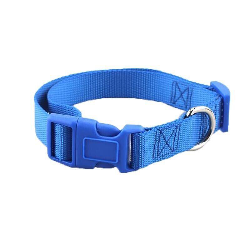 L Size Dog Puppy Pet Collar Adjustable Nylon Toy Large Pink Blue Red Black - Grey