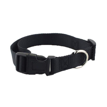 L Size Dog Puppy Pet Collar Adjustable Nylon Toy Large Pink Blue Red Black - Grey