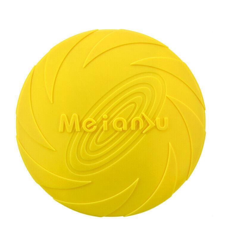 Frisbee Toy for Dogs Outdoor Fetch Training Soft Rubber Pet Flying Disc 18cm - Green
