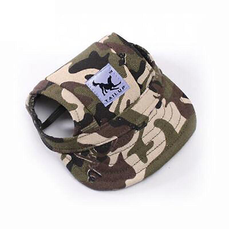 Dog Baseball Cap Outdoor Pet Sun Hat Summer Canvas Visor Puppy M Size - Denim Blue