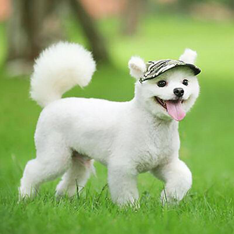 Dog Baseball Cap Outdoor Pet Sun Hat Summer Canvas Visor Puppy S Size - Denim Blue
